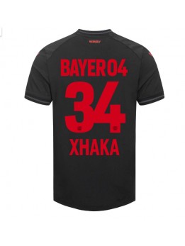 Billige Bayer Leverkusen Granit Xhaka #34 Hjemmedrakt 2023-24 Kortermet